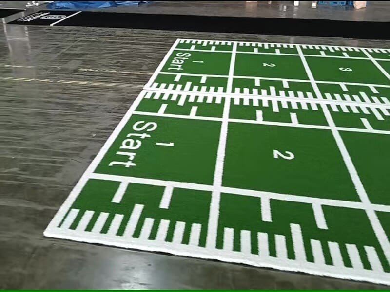 custom gym turf production tracking